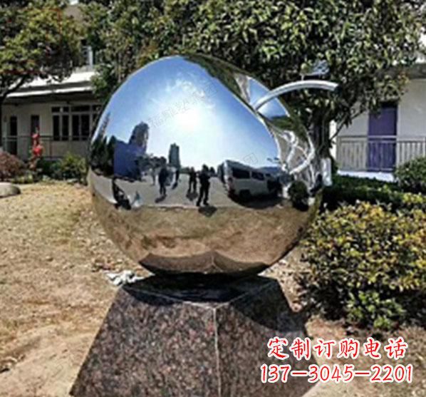南阳不锈钢蚂蚁滚苹果雕塑艺术与科技的完美结合