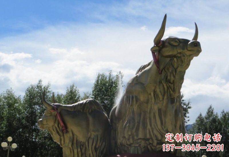 南阳不锈钢牦牛雕塑一种传统文化的精美传承