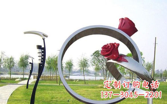 南阳不锈钢玫瑰花戒指精致雕塑之美