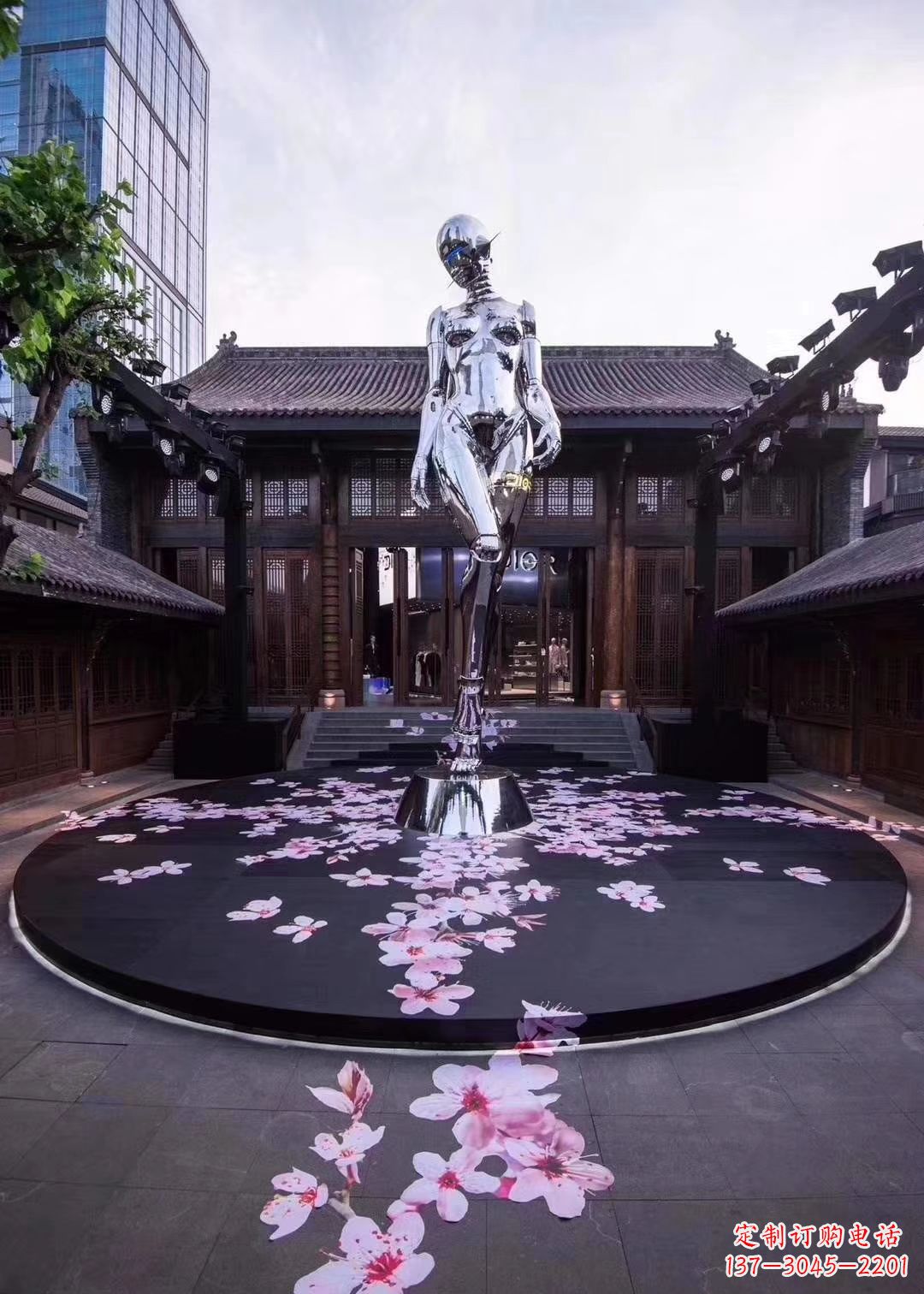 南阳不锈钢美女雕塑 大型城市景观人物雕塑