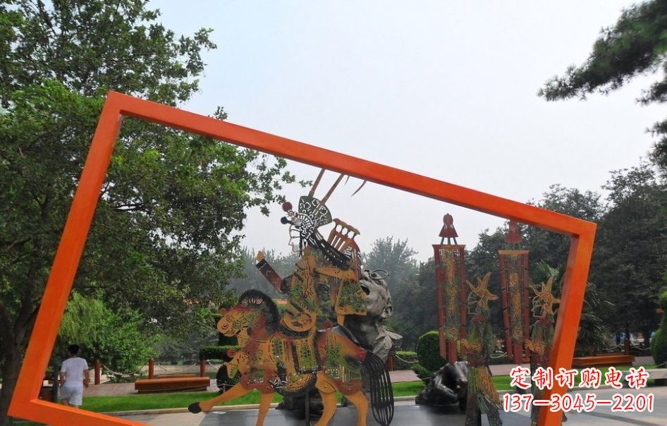 南阳不锈钢皮影戏景观雕塑