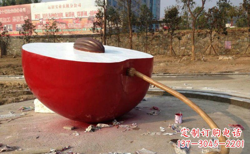 南阳不锈钢苹果雕塑艺术与实用的结合