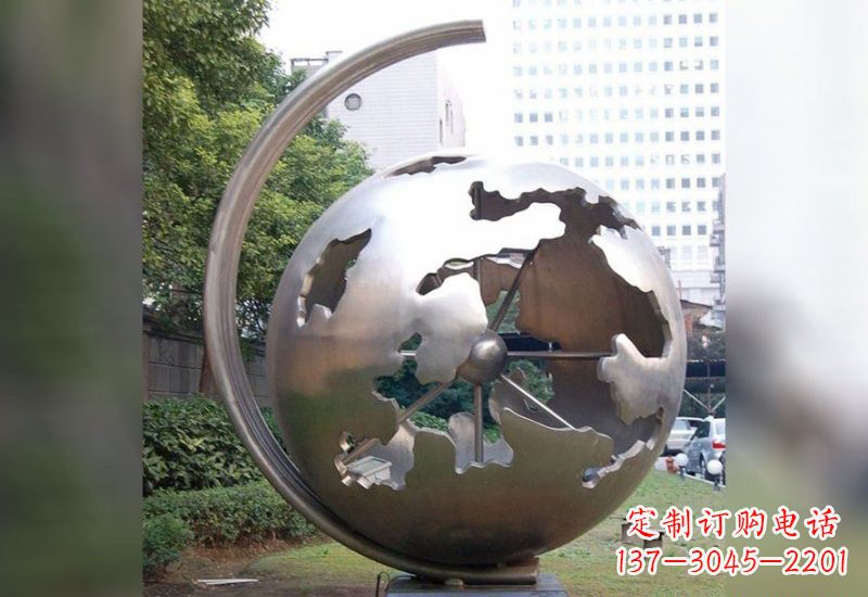 南阳不锈钢地球仪雕塑艺术与科学的结合