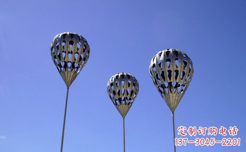 南阳不锈钢气球降落伞雕塑