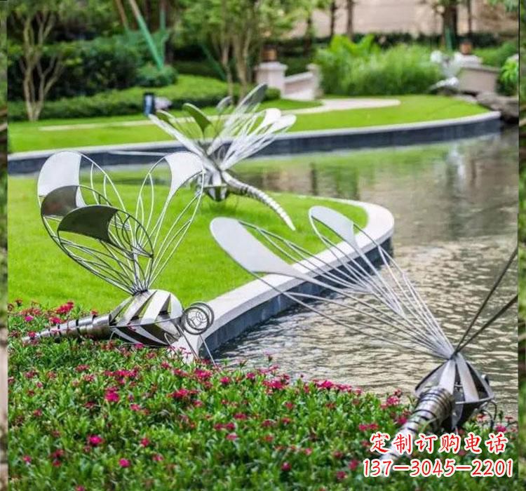 南阳不锈钢蜻蜓一件完美的动物雕塑