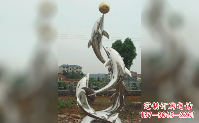 南阳不锈钢海豚雕塑的美丽