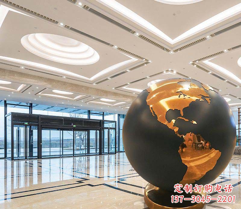 南阳不锈钢地球仪雕塑精美绝伦