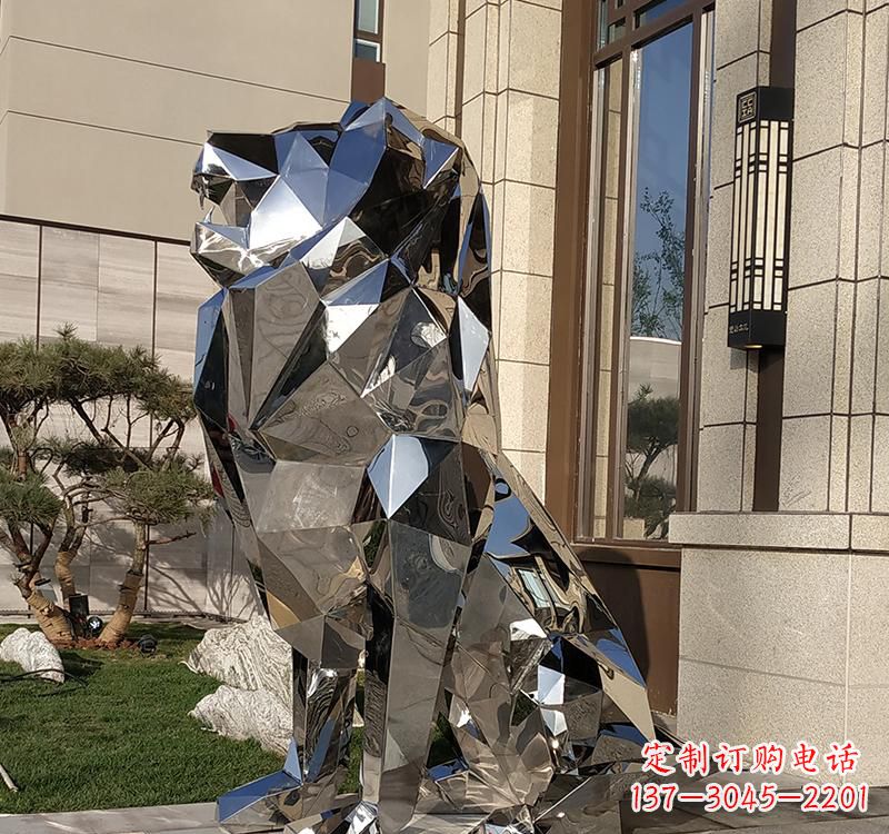 南阳不锈钢狮子雕塑精美而又富有艺术感