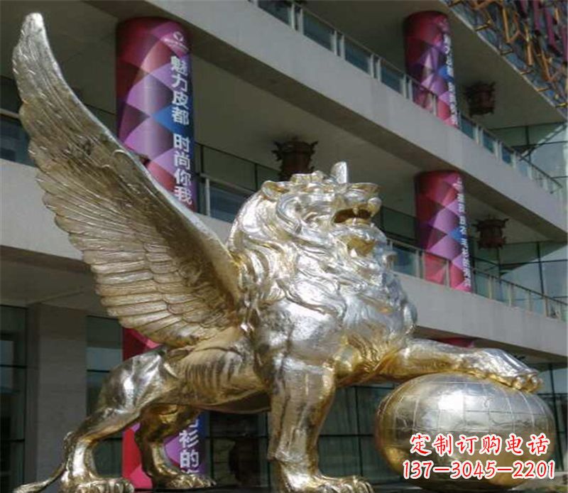 南阳不锈钢狮子雕塑象征力量与美