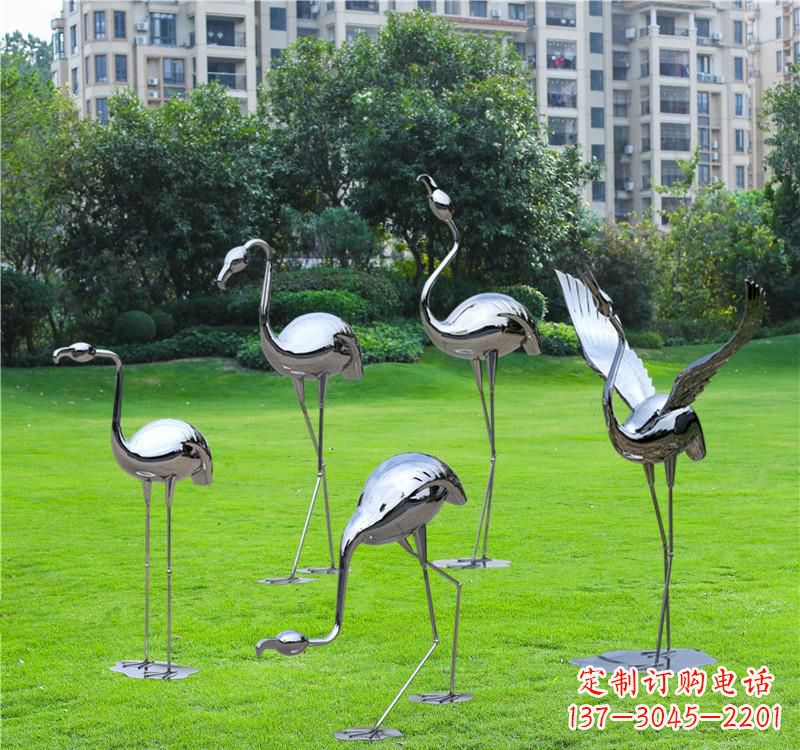 南阳不锈钢仙鹤雕塑——传承中华文化精髓