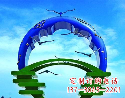南阳不锈钢书籍的海洋校园雕塑