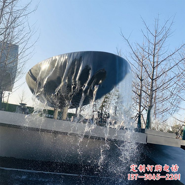 南阳不锈钢水钵瀑布喷泉雕塑艺术与美感的完美结合