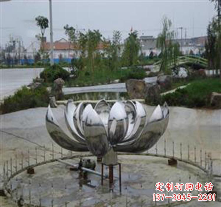 南阳不锈钢水景艺术荷花雕塑