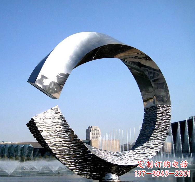 南阳不锈钢水景圆环雕塑艺术与美的结合