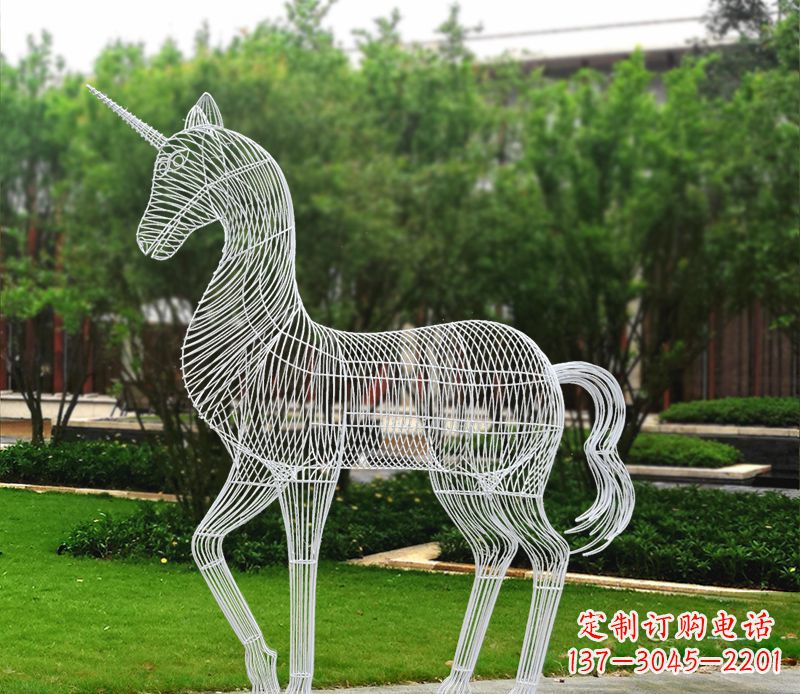南阳不锈钢马雕精美艺术品