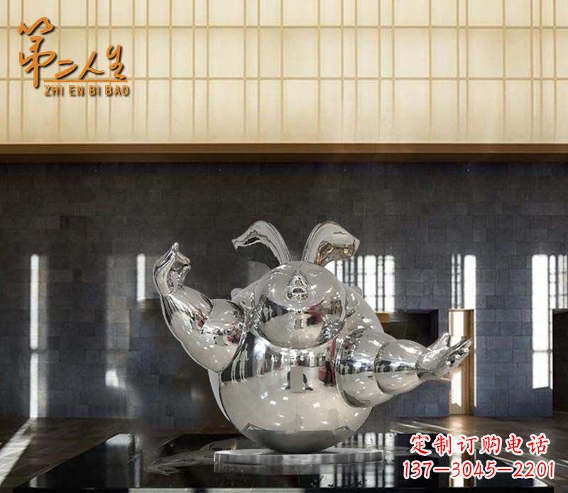 南阳不锈钢兔子雕塑——精致雕刻的艺术品