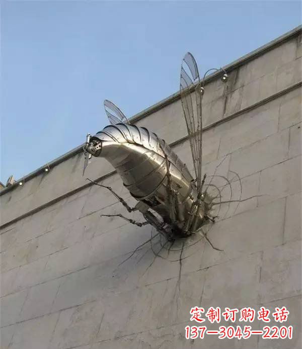 南阳美丽的不锈钢无头动物雕塑
