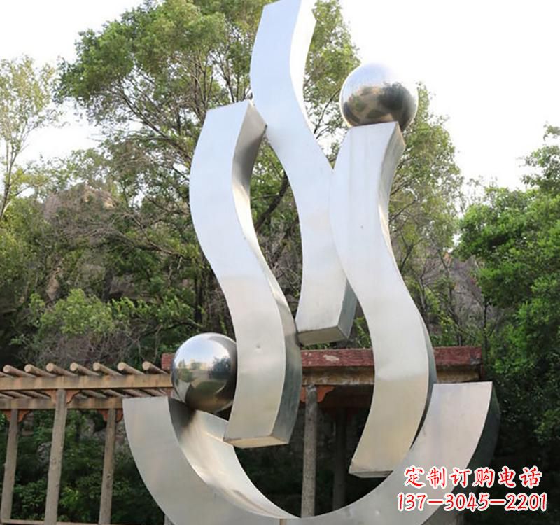 南阳不锈钢小区“飘带雕塑”一种充满艺术气息的雕塑