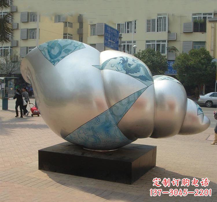 南阳不锈钢海螺雕塑——给小区增添美的魅力