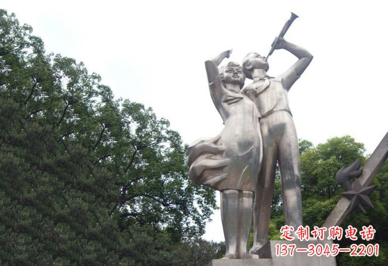 南阳不锈钢小学生雕塑缔造美丽校园新风貌