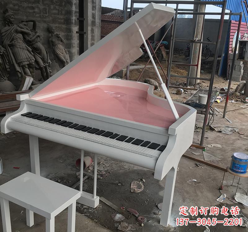 南阳不锈钢校园钢琴雕塑