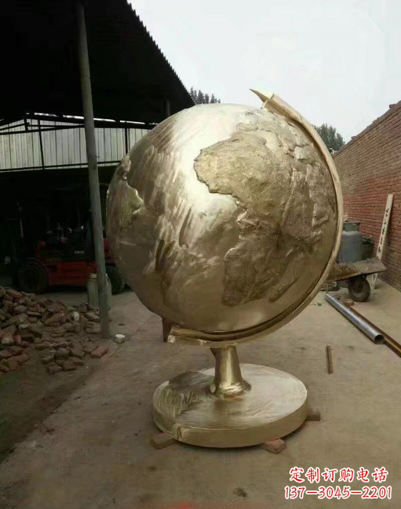 南阳不锈钢地球仪雕塑象征地球家园