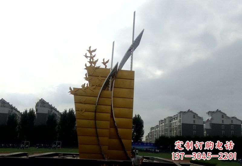 南阳不锈钢校园帆船雕塑引领新时代