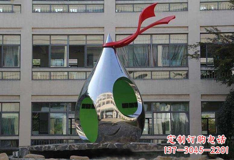 南阳不锈钢校园水滴雕塑