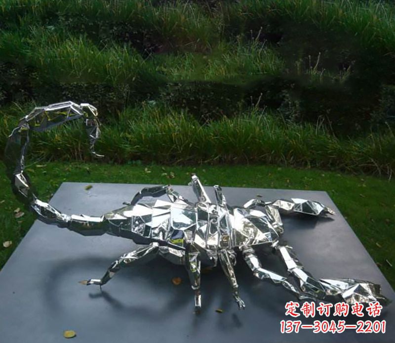 南阳不锈钢蝎子雕塑精致且充满魅力