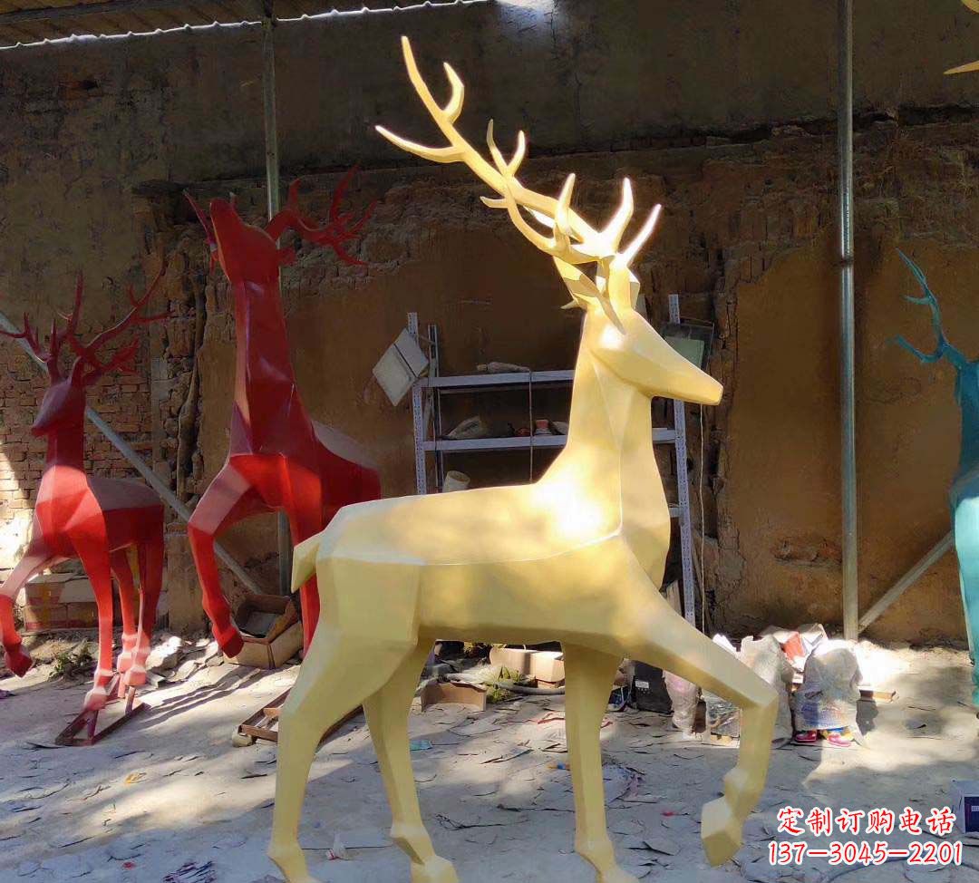 南阳不锈钢新款仿真小鹿雕塑