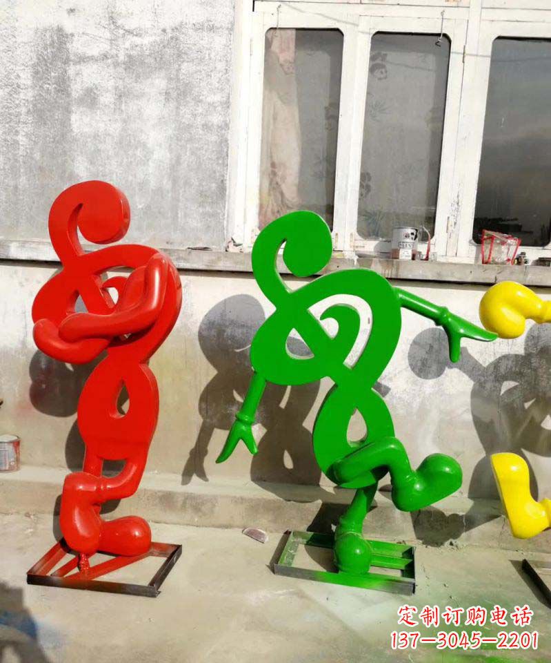 南阳不锈钢音符抽象雕塑