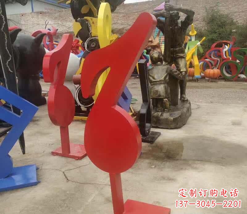 南阳不锈钢音符雕塑 