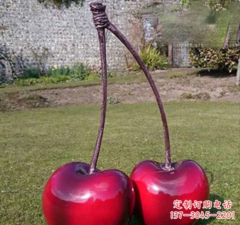南阳不锈钢樱桃雕塑传承美好记忆