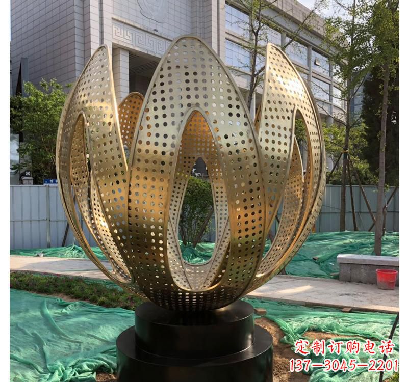 南阳不锈钢园林抽象艺术拱门雕塑