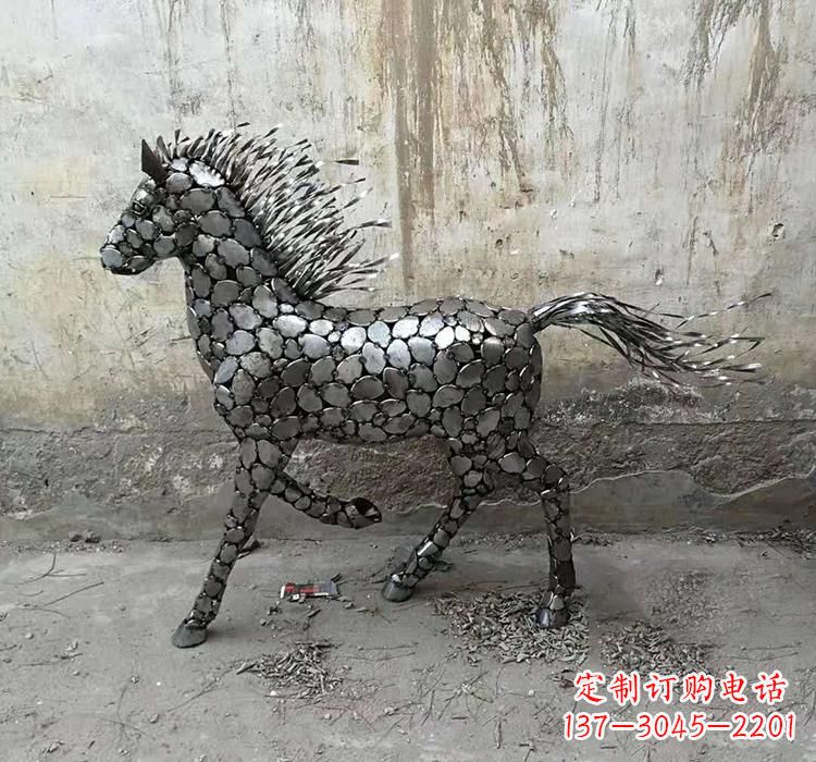 南阳不锈钢园林动物马雕塑