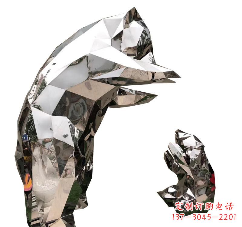 南阳不锈钢园林动物熊猫雕塑