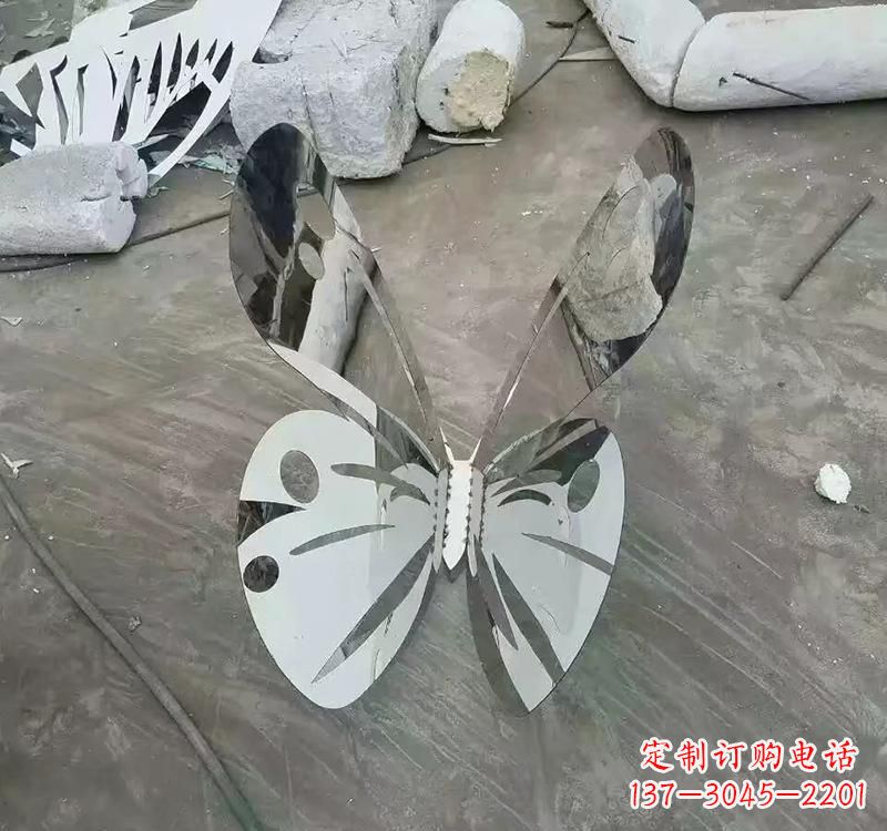 南阳不锈钢园林蝴蝶雕塑精美的艺术之作