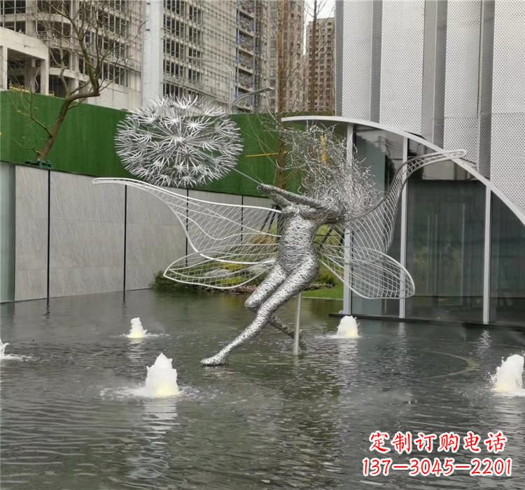 南阳美丽的不锈钢蒲公英雕塑
