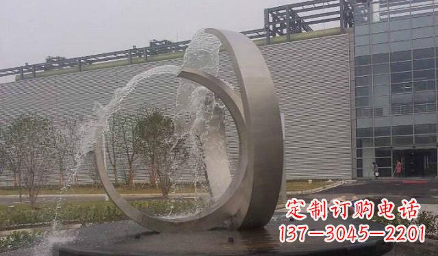 南阳不锈钢圆形喷泉雕塑