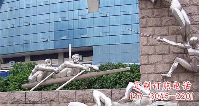 南阳不锈钢运动员雕塑——震撼的街头景观