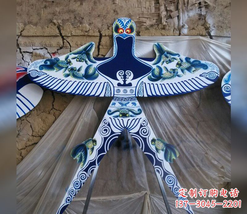 南阳不锈钢蜘蛛侠风筝雕塑