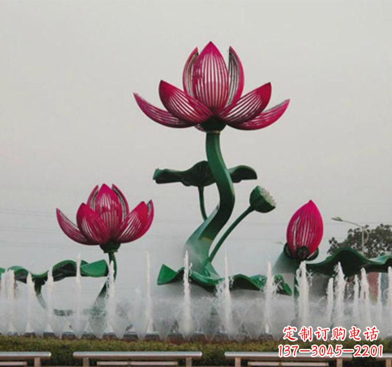 南阳不锈钢莲花雕塑