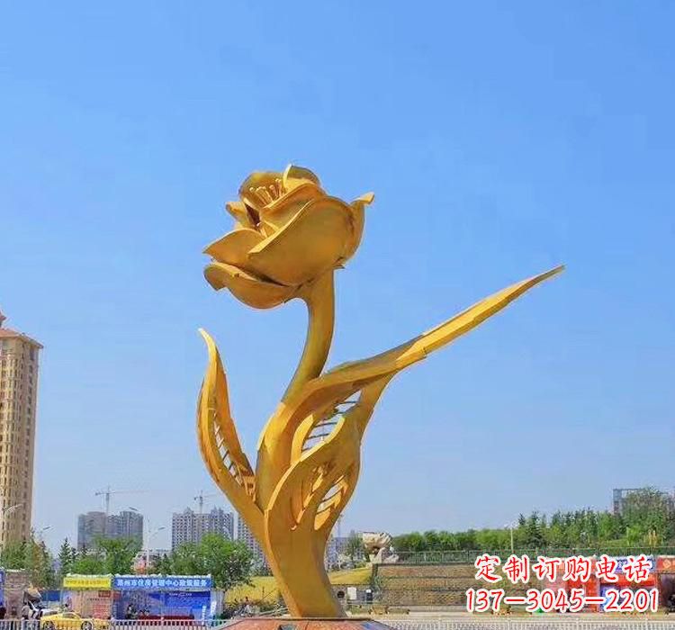 南阳不锈钢紫荆花雕塑2