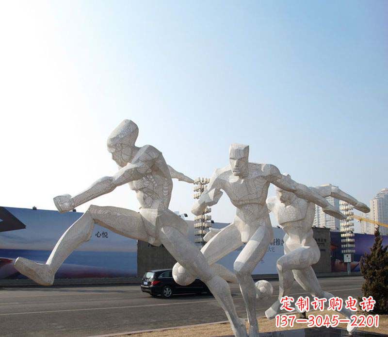 南阳足球之美不锈钢足球雕塑