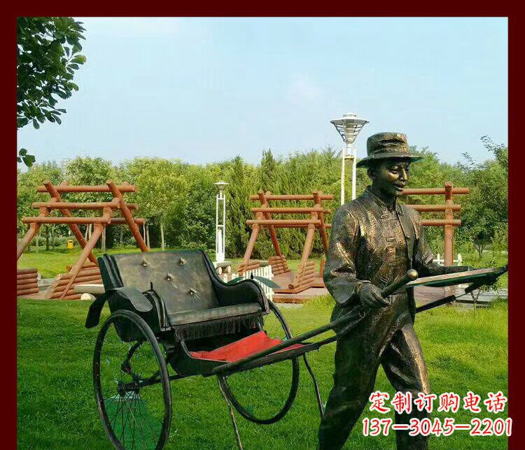南阳细说黄包车夫人雕塑