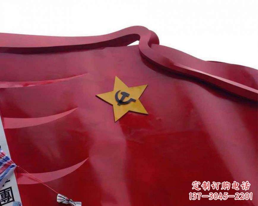 南阳不锈钢党徽雕塑——传承红色基因