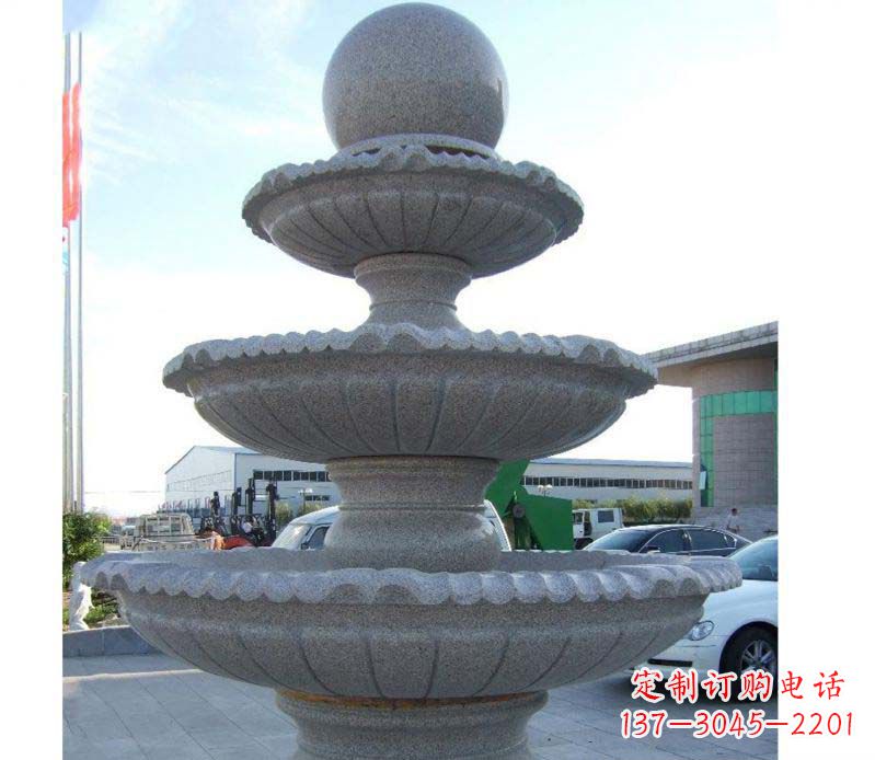 南阳财源滚滚石雕风水球喷泉雕塑 (2)