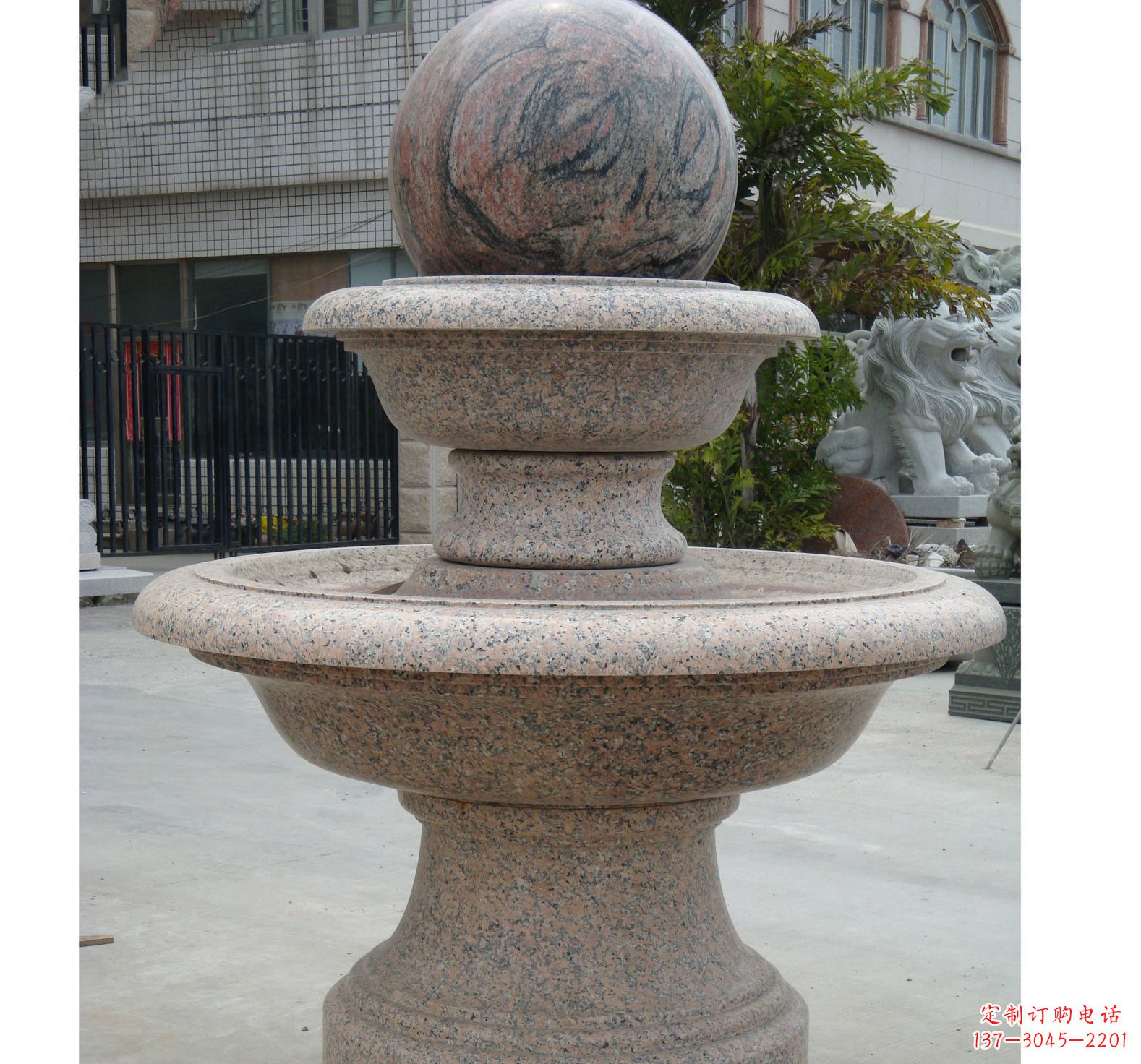 南阳财源滚滚石雕风水球喷泉雕塑 (4)