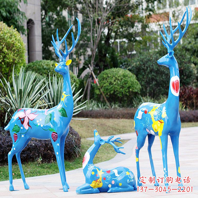 南阳精美绝伦的动物雕塑——玻璃钢彩绘鹿