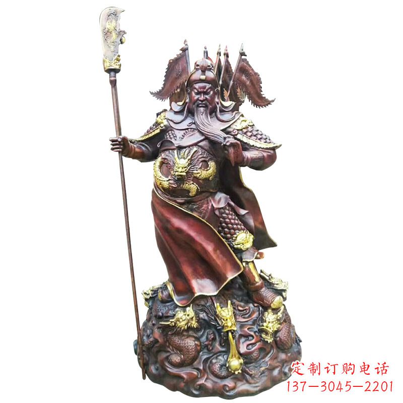 南阳铸造工艺精美的关公像